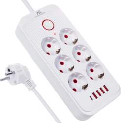 Maclean power strip  6 socket extension