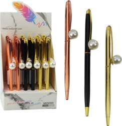 Metal Automatic Ballpoint Pen Pearl Blue