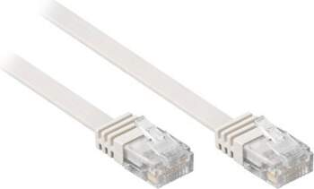 Network cable Cat6 UTP flat gray