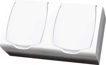 Ospel MADERA Hermetic double socket with/out