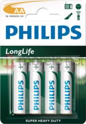 PHILIPS battery longlife AA 4TK/PK R6L4B/10