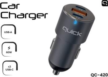 Quick QC-420 Auto Lādētājs ar USB