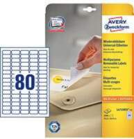 Removable universal labels 35.6 x