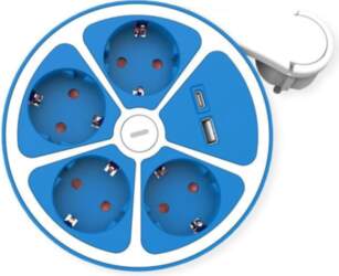 ROLINE 4-way power strip with switch