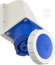 Steels socket 32A 3P 230V blue