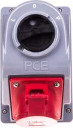 Steels socket with switch L-0-P 16A