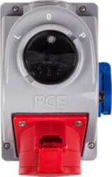 Steels socket with switch L-0-P 32A