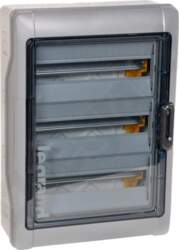 Surface mounted switchgear 3x18 IP65 hermetic