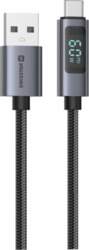 Swissten LCD Kabelis USB - USB-C