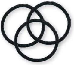 TOP CHOICE Decorations Medium black rubber