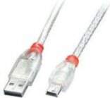 USB 2.0 Kabel A/Mini-B  transparent