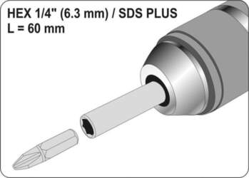 YATO HEX SOCKET SHANK SCREWDRIVER SDS