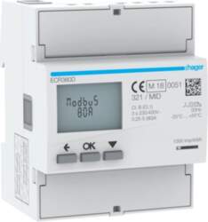 3-phase electricity meter 80A 4M Modbus