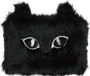A furry pencil case with a