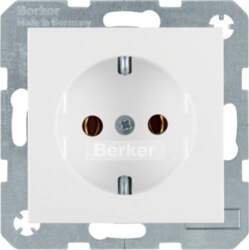 Berker Schuko socket 16A IP20 snow