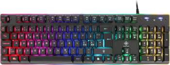 Deltaco gaming keyboard USB RGB black