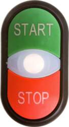 Double button drive green/red START-STOP with