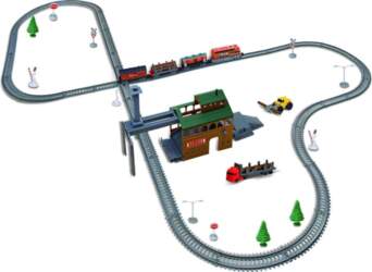 Electric Train Set Sawmill Loader 3