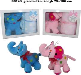 Elephant with a rattle and a