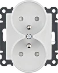 Hager Lumina Double power socket with