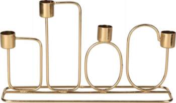 Home Styling Collection Candlestick with geometric