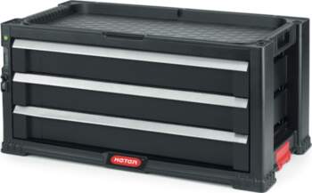 Instrumentu lade ar 3 atviktnem Drawers