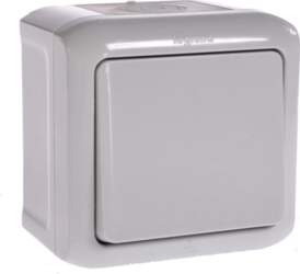 Legrand Single-pole switch 10A IP44 gray