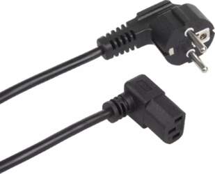Maclean power cable  angled  3 pin