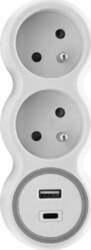 Plastrol Two-way network splitter + USB-A