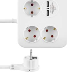 REV PowerQuad 3-fold 2x USB white