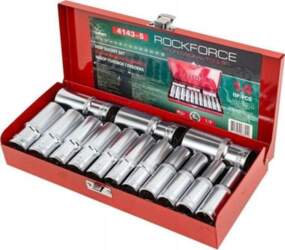 Rockforce ROCKFORCE LONG 6-ANGLE SOCKETS. 14pcs