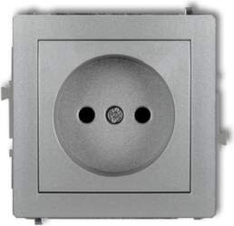 Single socket Deco b/u silver metallic