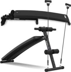 A leaning training bench with extension