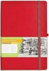 Antra Notes A5 Checkered Romanticism Red