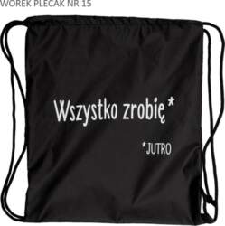 Black backpack bag. I`ll do everything
