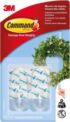 Command Medium Clear Hooks with Clear