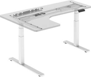 Corner desk frame  electrically adjustable  cable