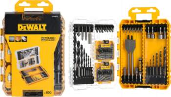 DEWALT DRILL AND BITS SET 100