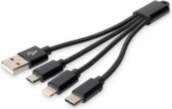 DIGITUS 3-in-1 Cable USB-A + Lightning