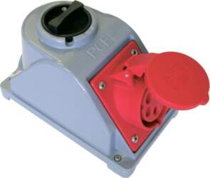 Fixed socket with switch 0-1 16A