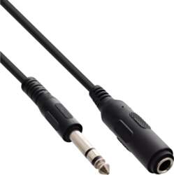 InLine Jack Extension 6.3mm Stereo