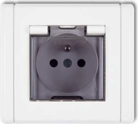 Karlik Flexi splash-proof socket with/u smoke