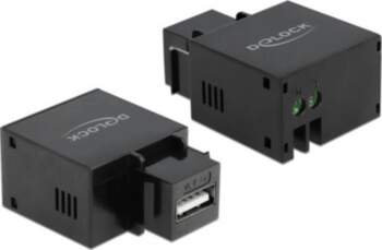 Keystone module with USB Type-A charging