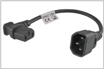 MicroConnect Power adapter C13 C14 angled