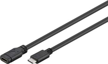 MicroConnect USB-C Extension Cable 2m Black