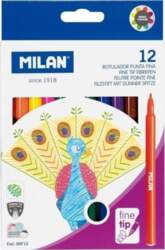 Milan Markers  round  thin  12 colors