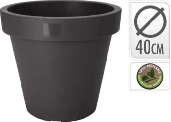 Mondex ROUND FLOWER POT 40CM ANTHRACITE