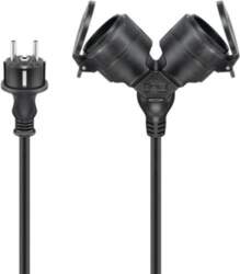 Outdoor extension cable  5 m  black