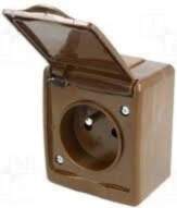 Pawbol BETA Single hermetic socket brown