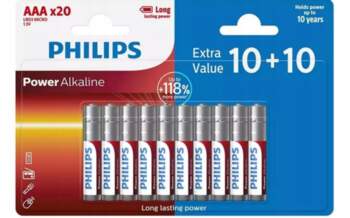 Philips Bateria AAA alkaliczna 10 +